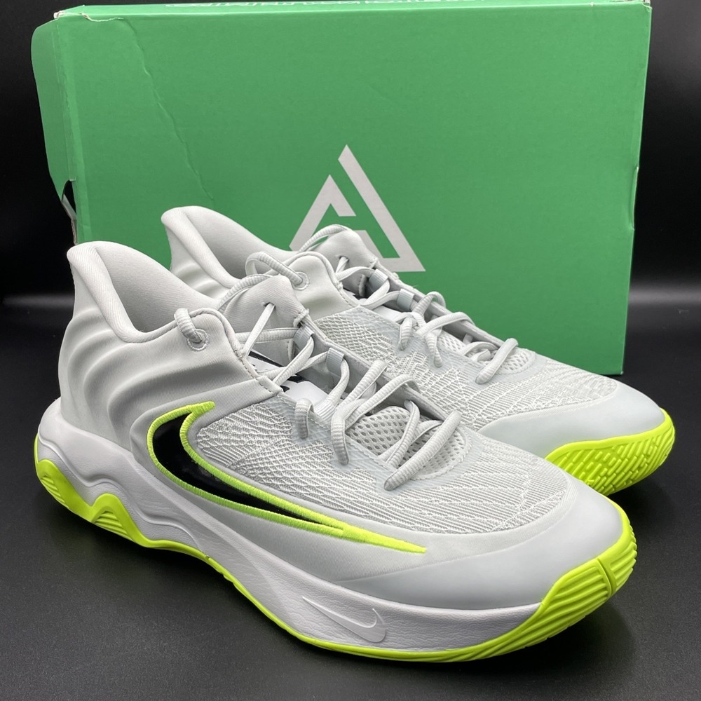 Nike Giannis Immortality 4 Shoes Mens Size 11.5 Silver Volt Black Basketball NEW